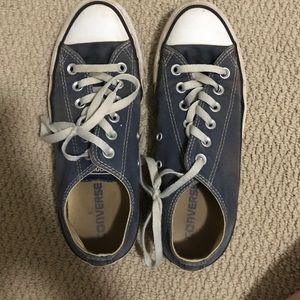 Navy Blue Low Top Converse